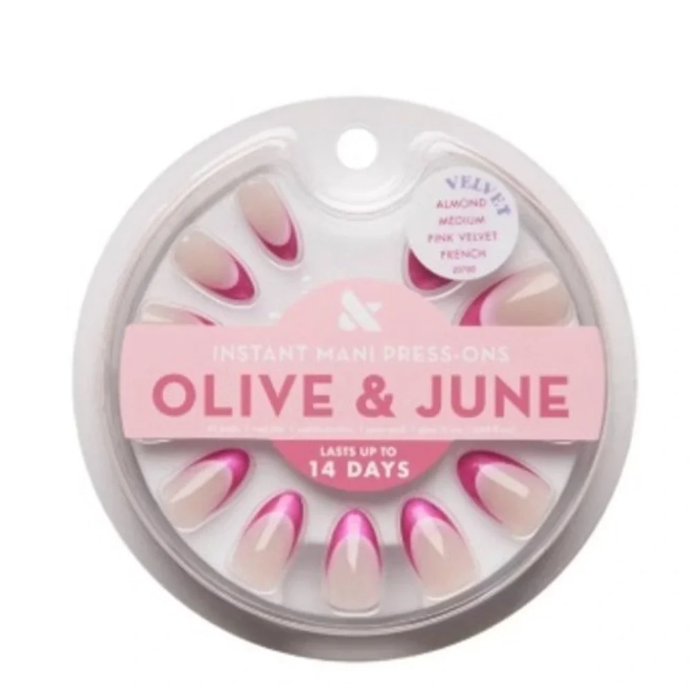 Olive & June Instant Mani Press-On Nails Pink Paradise French Round Short 99248